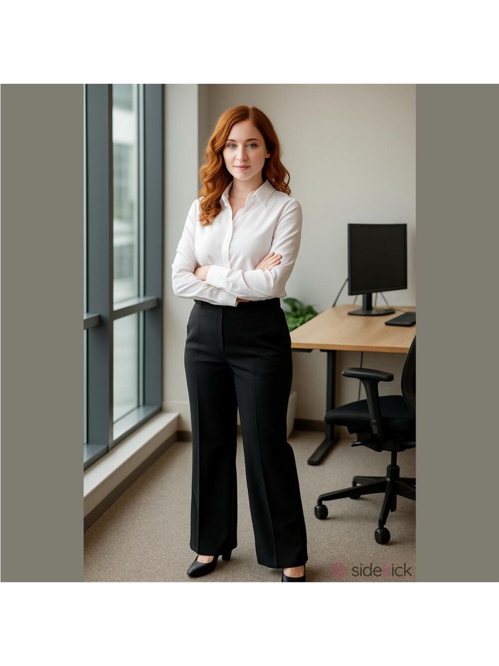 Anne Klein Suit black pant only wide leg Woman’s size 10 NWT